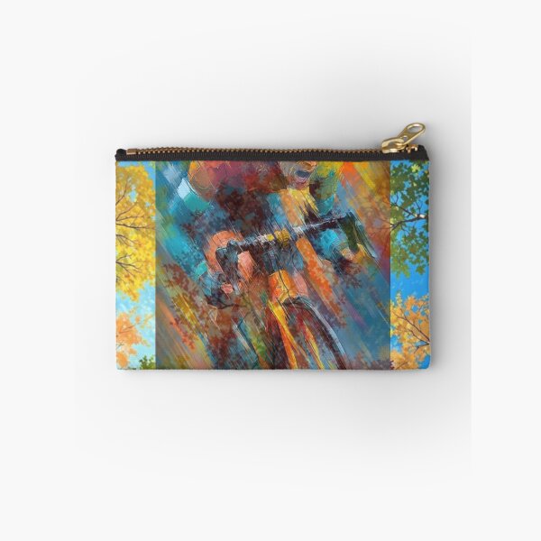 Item preview, Vibrant Autumn Forest Trail Cyclist designed and sold by DKSH1234.