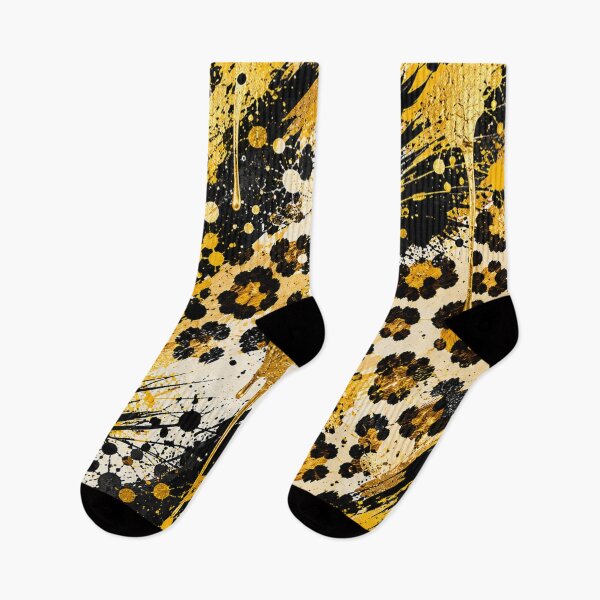 Item preview, Classic Leopard Gold Splatter Mixed Media Art designed and sold by THE SPLATTERED HAUS BY SAGE BANKS.