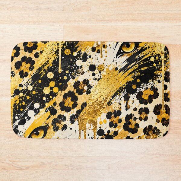 Item preview, Classic Leopard Gold Splatter Mixed Media Art designed and sold by THE SPLATTERED HAUS BY SAGE BANKS.