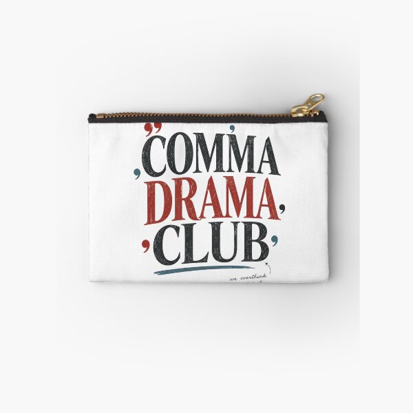 Item preview, Comma Drama Club – Funny Writer Typography Design designed and sold by Golden Era Studio.