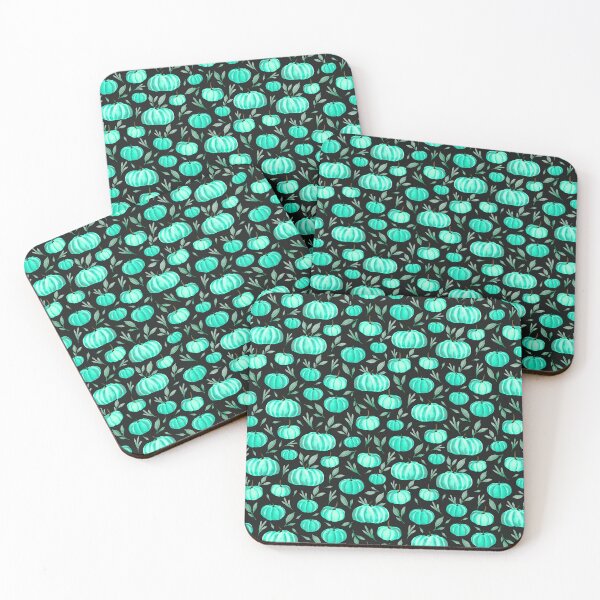 Item preview, Midnight Pumpkin Patch – Gothic Watercolor Pattern | Teal designed and sold by Frohyou.