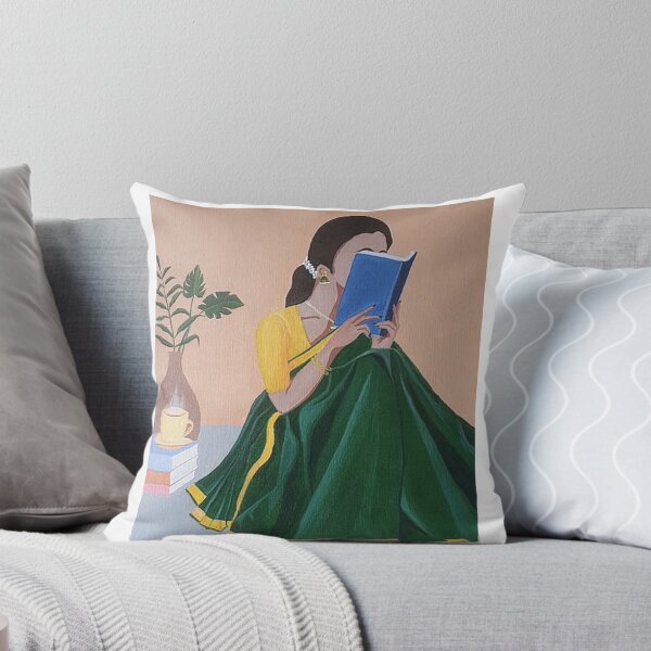 Item preview, An Indian Woman reading a book | Indian Art designed and sold by Sakshiartwork.