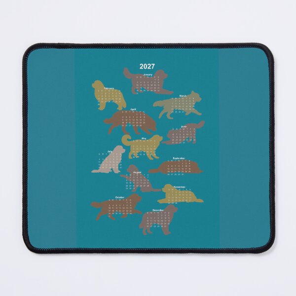 Item preview,  2027 Newfoundland dog full year calendar"tralblue designed and sold by Anne Londez Studio.