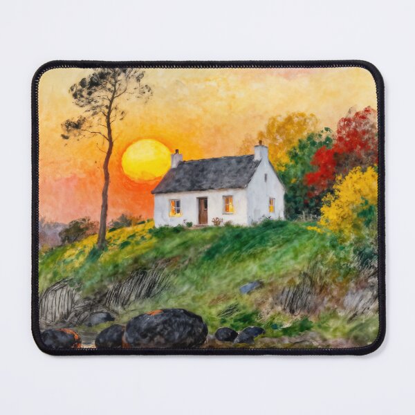 Item preview, Impressionistic oil painting of cottage designed and sold by Chi261.