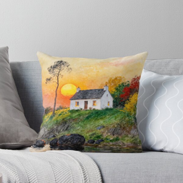 Item preview, Impressionistic oil painting of cottage designed and sold by Chi261.