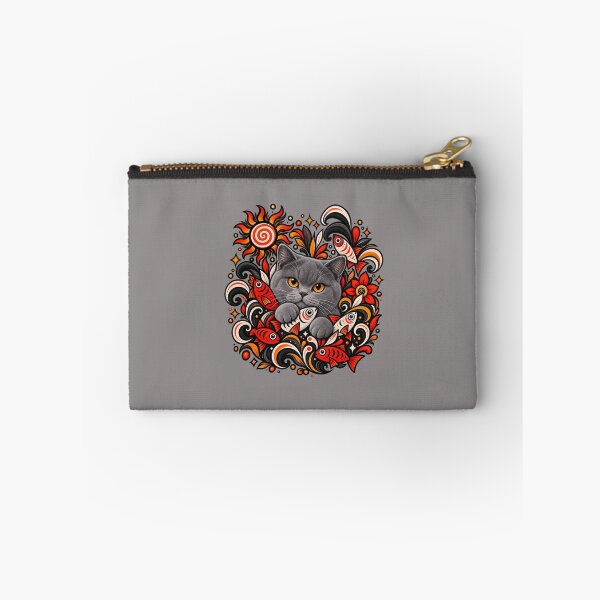 Item preview, British Shorthair Floral Art - Fish & Swirls Decor designed and sold by PixelsPaws.