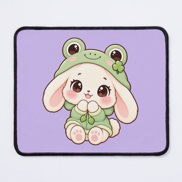Item preview, Kawaii Bunny Wearing a Frog Hood designed and sold by Krys-Designs.
