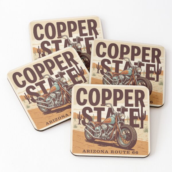 Item preview, 1948 V Twin Bobber Motorcycle Arizona Route 66 Vintage Desert Poster designed and sold by Cozy-Old-Pub.