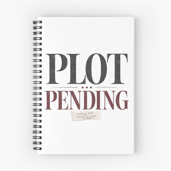 Item preview, Plot Pending – Minimal Funny Writer Typography designed and sold by Golden Era Studio.