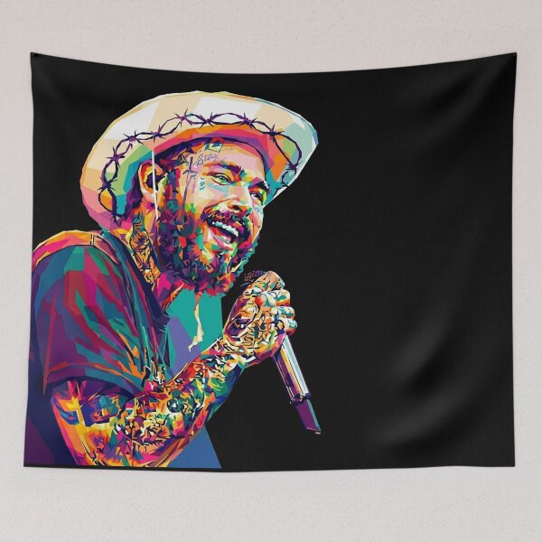 Item preview, Post Malone Rapper Pop Art designed and sold by SiksisArt.