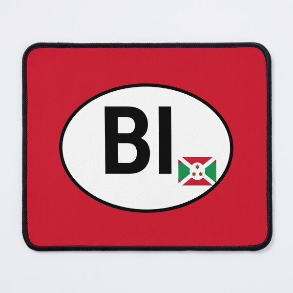 Item preview, Burundi BI Oval Country Code Sticker designed and sold by The Digital Compass.