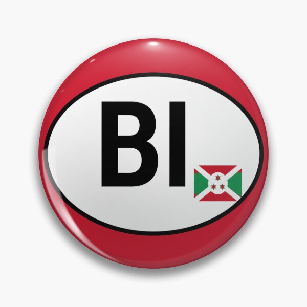 Item preview, Burundi BI Oval Country Code Sticker designed and sold by The Digital Compass.