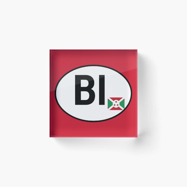 Item preview, Burundi BI Oval Country Code Sticker designed and sold by The Digital Compass.