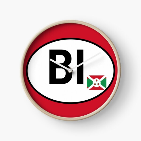 Item preview, Burundi BI Oval Country Code Sticker designed and sold by The Digital Compass.