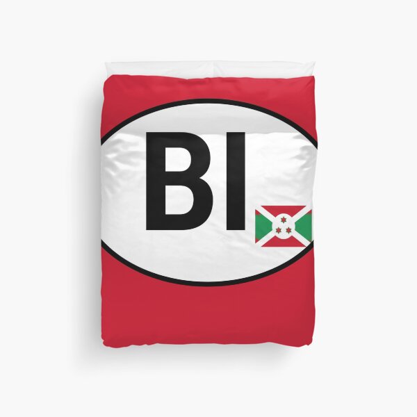 Item preview, Burundi BI Oval Country Code Sticker designed and sold by The Digital Compass.