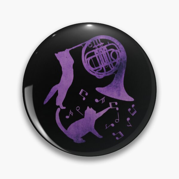 Item preview, French Horn And Cats Music Notes designed and sold by Primroaddesigns.