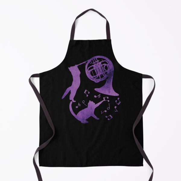 Item preview, French Horn And Cats Music Notes designed and sold by Primroaddesigns.