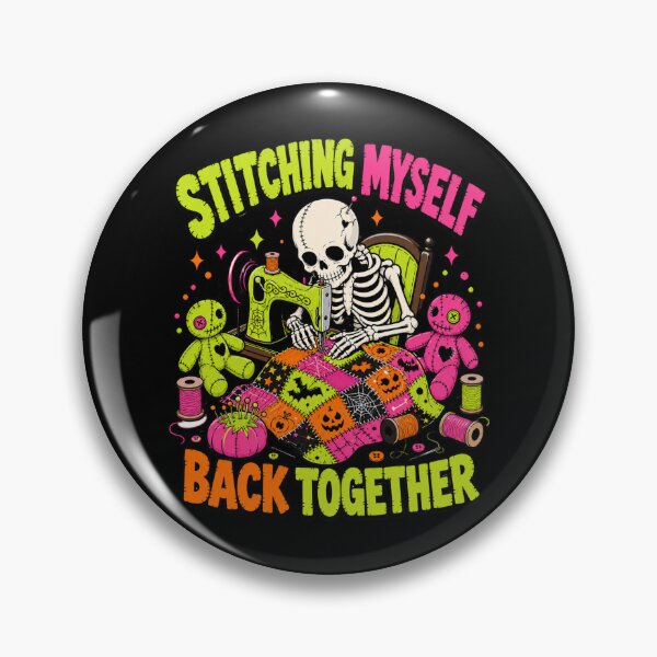Item preview, Stitching Myself Back Together Skeleton Sewing Tee designed and sold by Design Vibras.