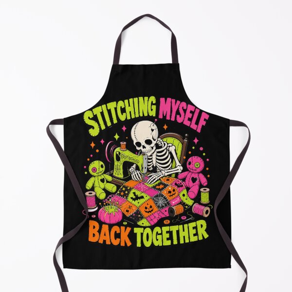 Item preview, Stitching Myself Back Together Skeleton Sewing Tee designed and sold by Design Vibras.