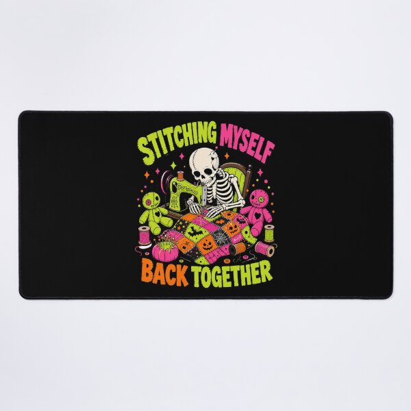 Item preview, Stitching Myself Back Together Skeleton Sewing Tee designed and sold by Design Vibras.