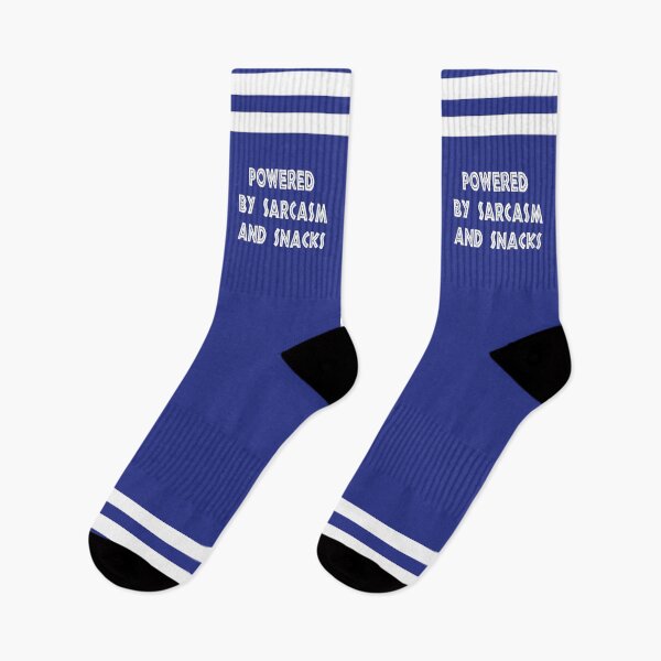 Item preview, Powered By Sarcasm And Snacks, funny sayings gift designed and sold by CloudyPress.