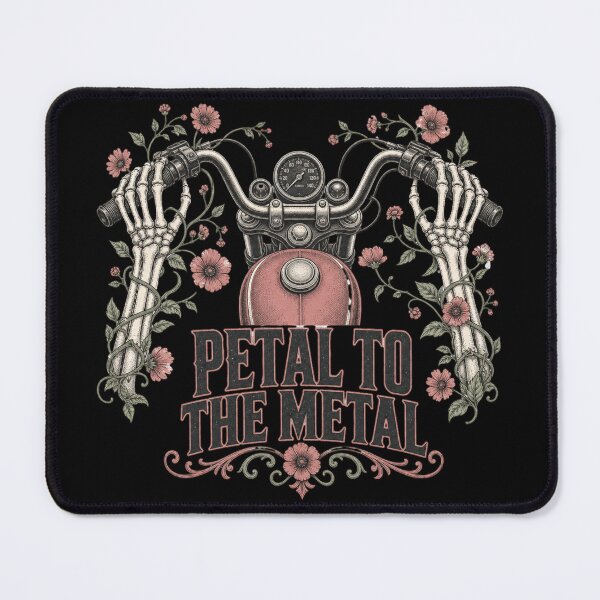 Item preview, Petal To The Metal Shirt, Comfort Colors® Floral Skeleton Motorcycle Tee, Funny Halloween Biker Graphic designed and sold by TshirtsLabs.