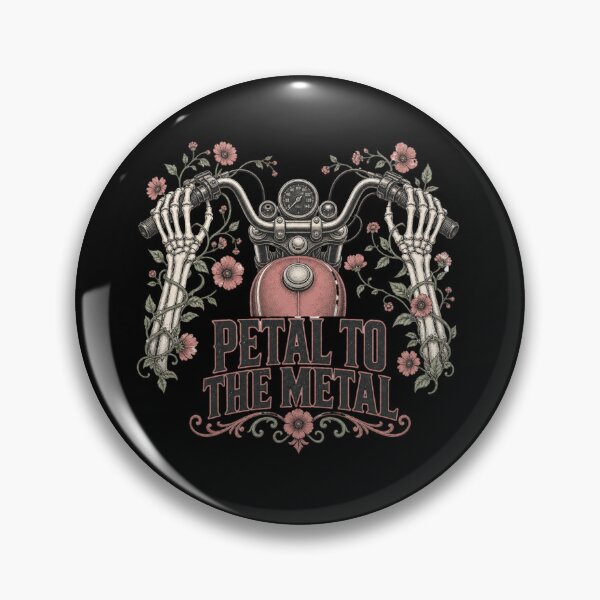 Item preview, Petal To The Metal Shirt, Comfort Colors® Floral Skeleton Motorcycle Tee, Funny Halloween Biker Graphic designed and sold by TshirtsLabs.