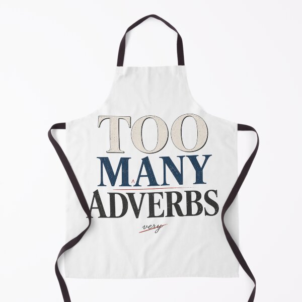 Item preview, Too Many Adverbs – Funny Minimal Writer Shirt designed and sold by Golden Era Studio.