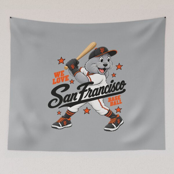 Item preview, We Love San Francisco Baseball Lou Seal designed and sold by GhostDawgs.
