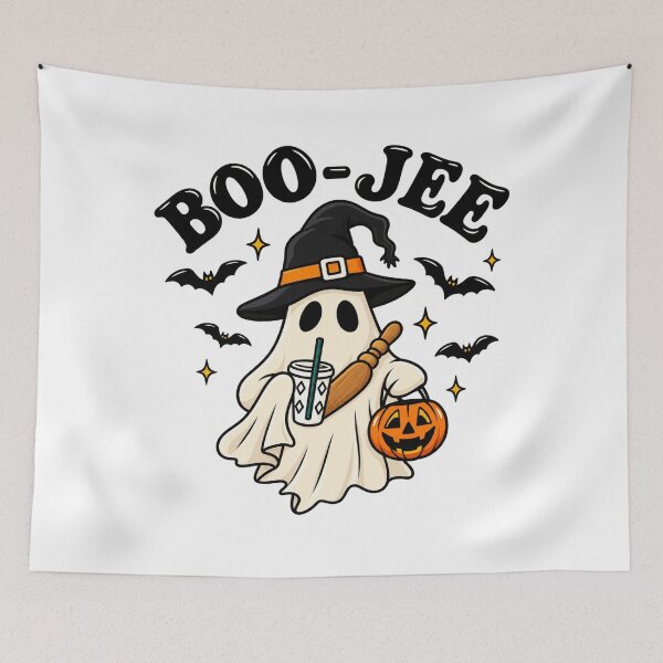 Item preview, BOO-JEE Cute Ghost Witch Halloween  designed and sold by Final Chance Designs⭐️⭐️⭐️⭐️⭐️.