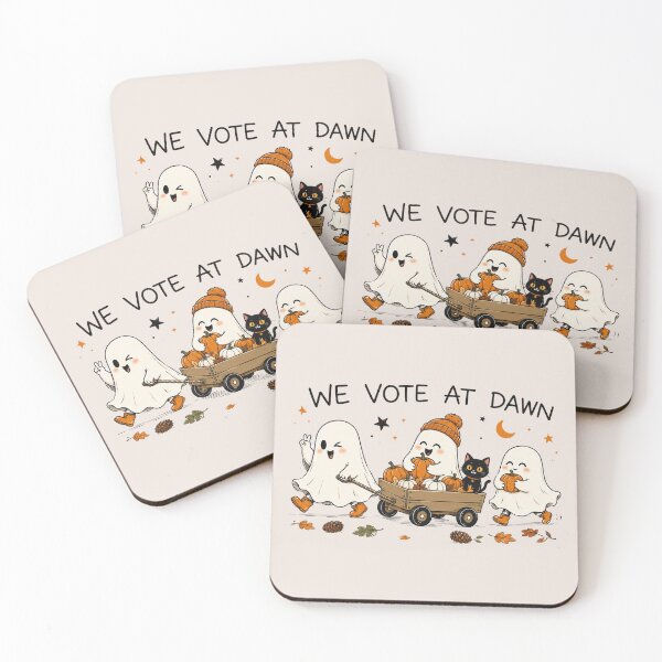 Item preview, We Vote at Dawn, Pro Democratic Fall Liberal Political Humor, Polite Anti Trump Midterms Voter Gift designed and sold by Cchotlan.