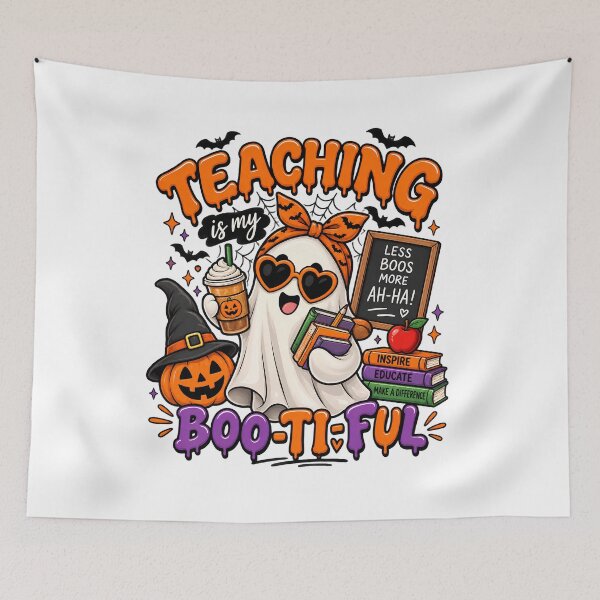 Item preview, Teaching Is Boo-tiful – Cute Halloween Ghost Teacher Design designed and sold by Gallery-yuuna .