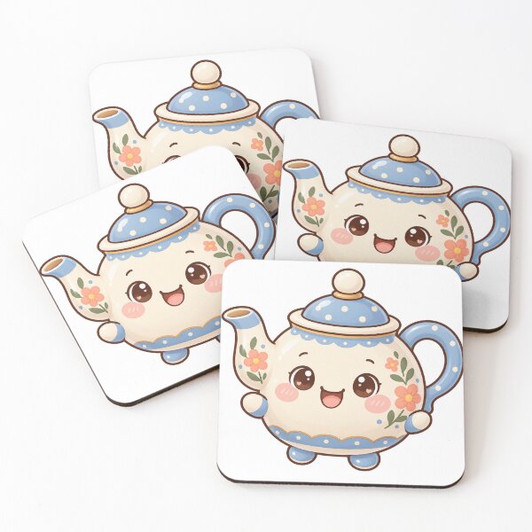 Item preview, Kawaii Floral Teapot with Blossoms designed and sold by Krys-Designs.