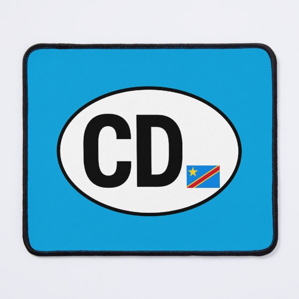 Item preview, DRC CD Oval Country Code Sticker designed and sold by The Digital Compass.