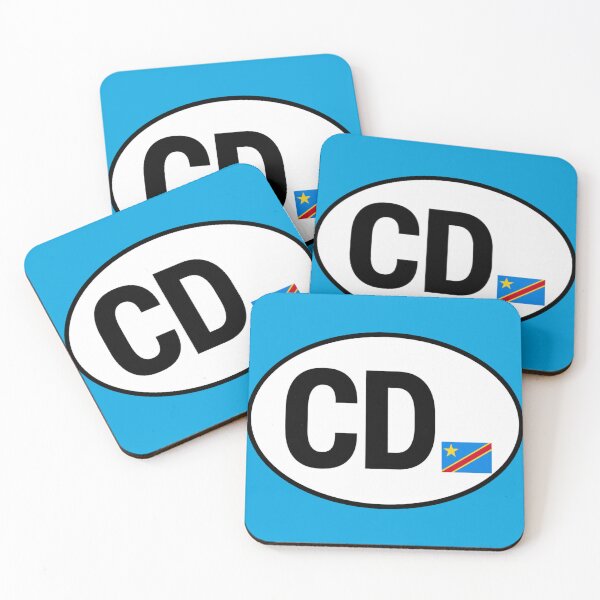 Item preview, DRC CD Oval Country Code Sticker designed and sold by The Digital Compass.