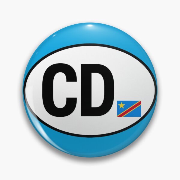 Item preview, DRC CD Oval Country Code Sticker designed and sold by The Digital Compass.