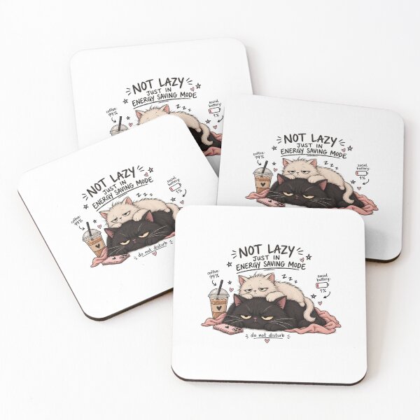 Item preview, Not Lazy, Just in Energy Saving Mode – Funny Cat Design designed and sold by xvwvx.