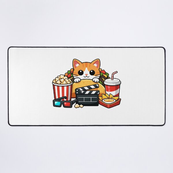 Item preview, Taco Cat Movie Night – Whimsical Cinema Snack Art designed and sold by Pororo23.