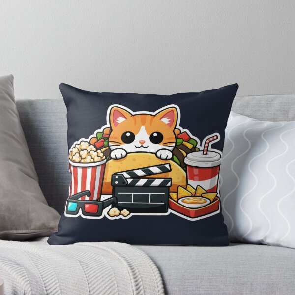 Item preview, Taco Cat Movie Night – Whimsical Cinema Snack Art designed and sold by Pororo23.