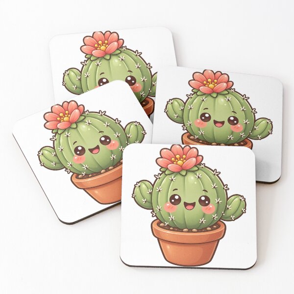 Item preview, Kawaii Flowering Cactus in a Pot designed and sold by Krys-Designs.
