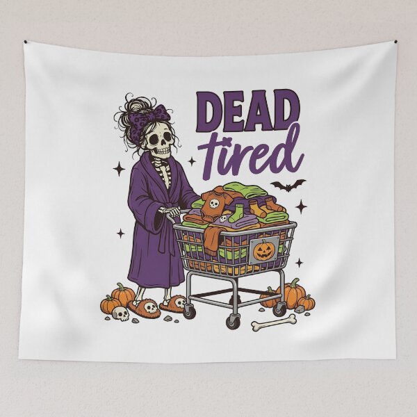 Item preview, Dead Tired Skeleton Mom Spooky Halloween designed and sold by KroghDs.