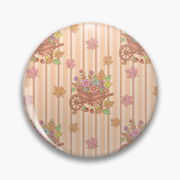 Item preview, Autumn Flowers in Wooden Wheelbarrow Seamless Pattern Vector Illustration designed and sold by RS4you.