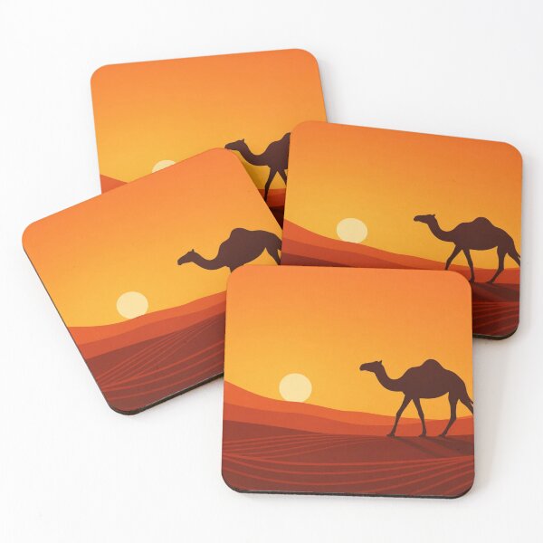 Item preview, Camel Crossing Desert At Sunset designed and sold by Creative_Canvas.