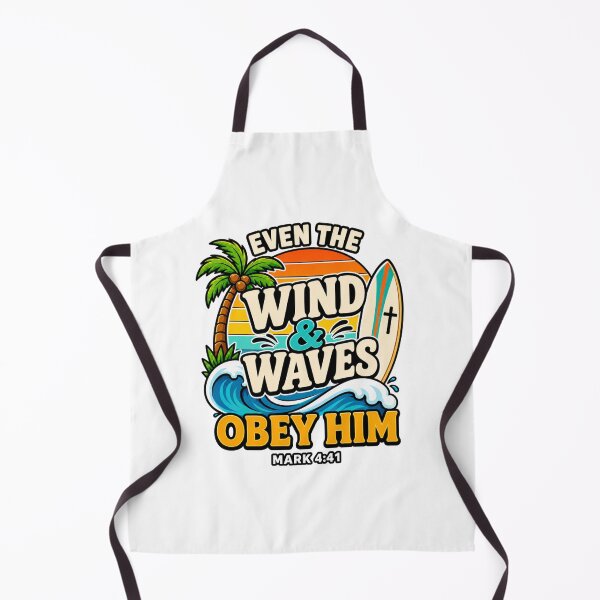 Item preview, Even The Wind and Wave Obey Him Christian Bible Verse designed and sold by WeirdlyMild.