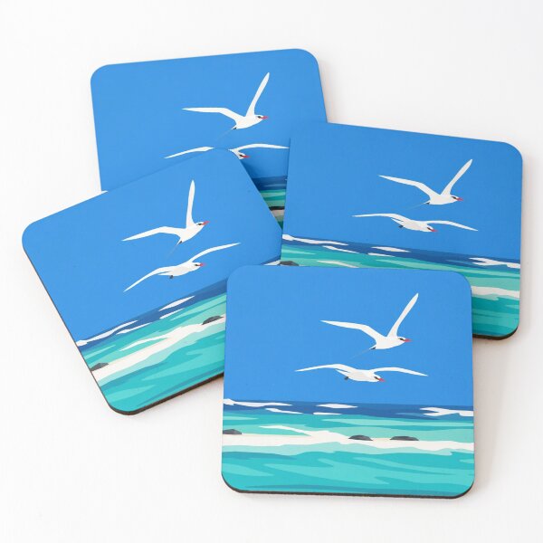 Item preview, Tropical Seabirds Flying Over Ocean designed and sold by Creative_Canvas.
