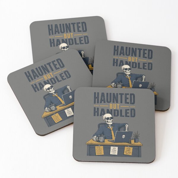 Item preview, Haunted But Handled Shirt, Comfort Colors® Skeleton Boss Tee, Funny Halloween Manager Office Graphic designed and sold by TshirtsLabs.