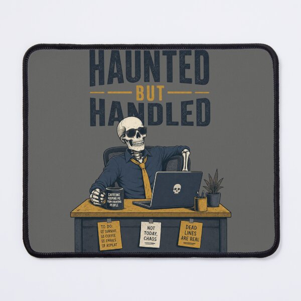 Item preview, Haunted But Handled Shirt, Comfort Colors® Skeleton Boss Tee, Funny Halloween Manager Office Graphic designed and sold by TshirtsLabs.