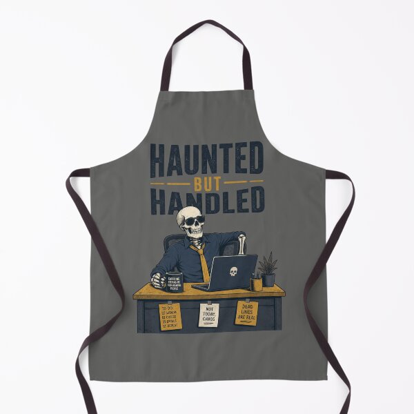 Item preview, Haunted But Handled Shirt, Comfort Colors® Skeleton Boss Tee, Funny Halloween Manager Office Graphic designed and sold by TshirtsLabs.