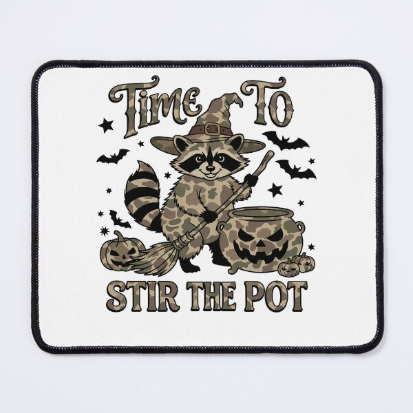 Item preview, Time To Stir The Pot Halloween Witch Raccoon designed and sold by KroghDs.