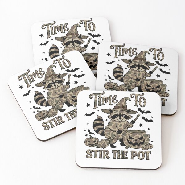 Item preview, Time To Stir The Pot Halloween Witch Raccoon designed and sold by KroghDs.